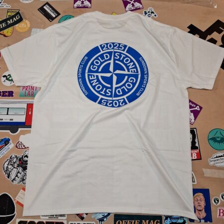 Goldstone Island Tee- White/Blue