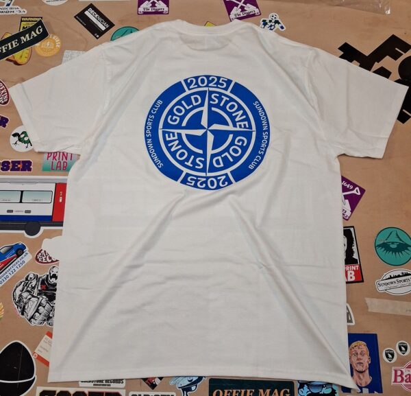 Goldstone Island Tee- White/Blue